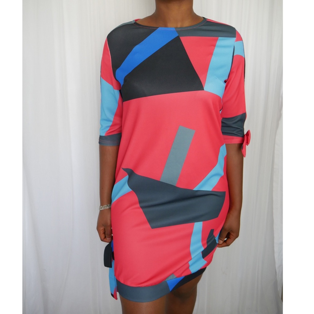 Abstract Straight Dress